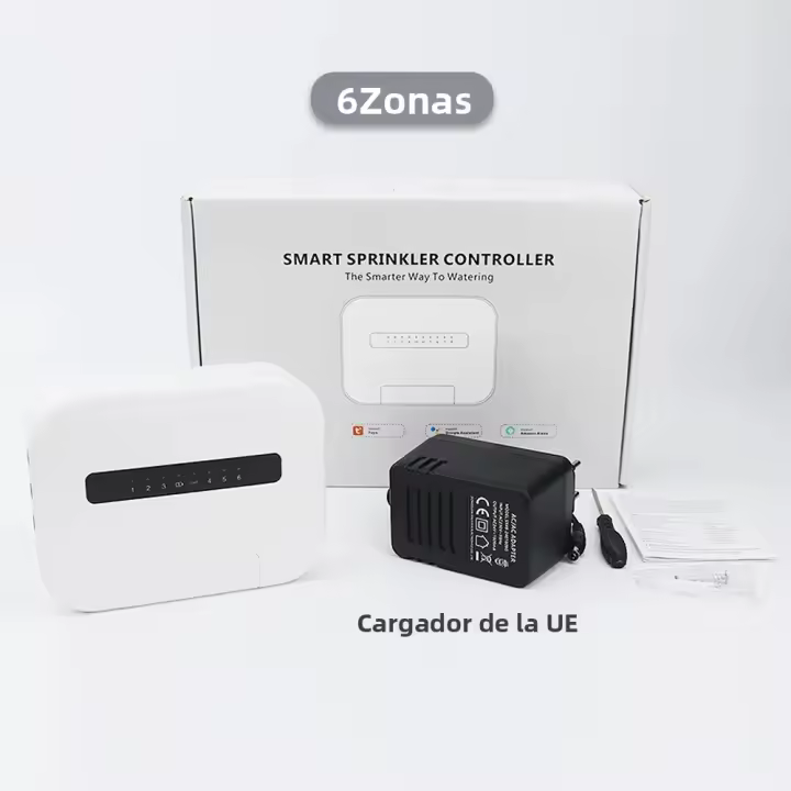 Controlador Inteligente De Riego Interior WiFi Tuya 6/8 Estaciones Sistema De Irrigación Control Remoto Por Teléfono Compatible Con Smartlife Enchufe Europeo - 1