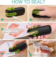 2 Pcs Mini Bag Sealer, 2 in 1 Heat Sealer and Cutter, Bag Sealer Machine Food Saver for Food Storage (USB Cable Included, Black & White) - details 1