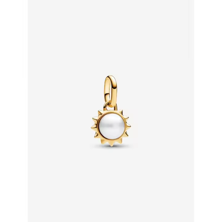 Pandora - Charm Colgante mini "Sol" with Pearl cultivada de Agua Dulce Pandora ME - Baño de Oro de 14K - 1