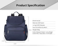 Bolso De Diaper Multifuncional Para Bebé Insular Elegante Bolsa De Camarón Para Mamá Viaje Cambio Con Carrito De Manos Para Mujer Tamaño Medio - details 1