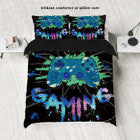 Juego De Sábanas Con Patrón De Control Remoto De Juego 3 Piezas Funda De Edredón Y 2 Fundas De Cojines 100% Poliéster 90gsm - details 8