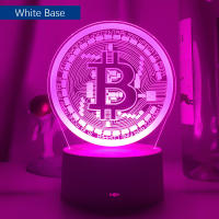 Lámpara De Noche LED De Acrílico Bitcoin Sensor Táctil Cambio De Color 7 Luces Decorativas Para Habitación Piloto Incluido - details 4