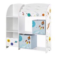 Estantería infantil blanca, organizador multifuncional para juguetes y libros de niños, con 2 cajas, gran capacidad, tema universal, para dormitorio y salón - details 0