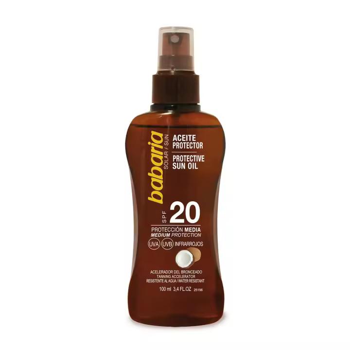 BABARIA COCO ACEITE SPF20 PROTECCION MEDIA 100ML - 1