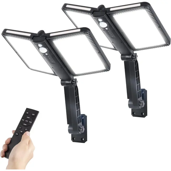 Farolas Solares Exterior Conectables, Aplique Solar con Sensor de Movimiento Activado Sincronizado, Luces LED Exterior Impermeables IP65 para Balcón, Jardín y Garaje - 1