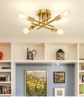 Modern Sputnik Ceilin Ganchero Nordic Semi Montaje En Pared Lámpara Vintage Decoración De Hogar Luz Iluminación Fijación LED - details 0