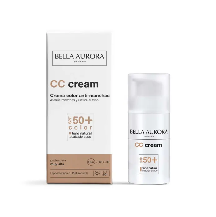 BELLA AURORA CC Cream - Crema Color Anti-Manchas - SPF50+ 50ML - 1