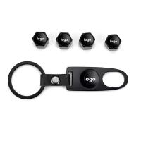 4pcs Accesorios De Rueda De Coche Metálicos Con Válvula Y Herramientas Para Volkswagen BMW Toyota Honda Mercedes Audi Nissan - details 5