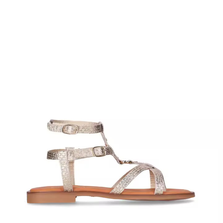 Chika10 Leather MUSAKA 05W Sandalias Planas Oro/Gold - 1
