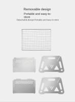 Parrilla De Camping BBQ De Acero Inoxidable Plegable Para Exterior Estilo De Cocina Al Aire Libre Stove De Carbón Material De Madera - details 17