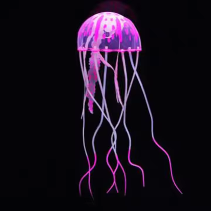 6pcs Decoración De Acuario Jirafales Artificiales Multicolor Luces Submarinas Para Tanque De Peces Adorno Iluminoso Para Aquario - 1