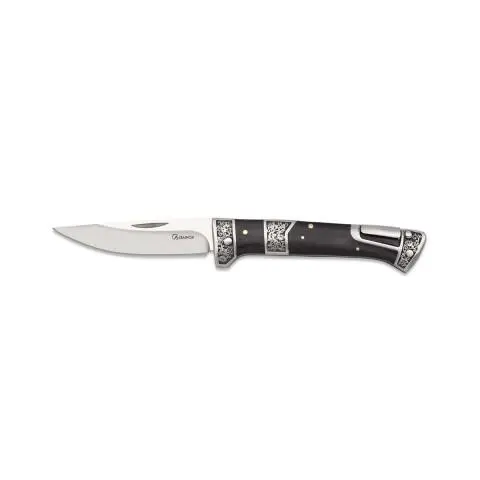 Navaja Albainox 18938. Mango Stamina Negra y Acero. Hoja 9 cm - 1