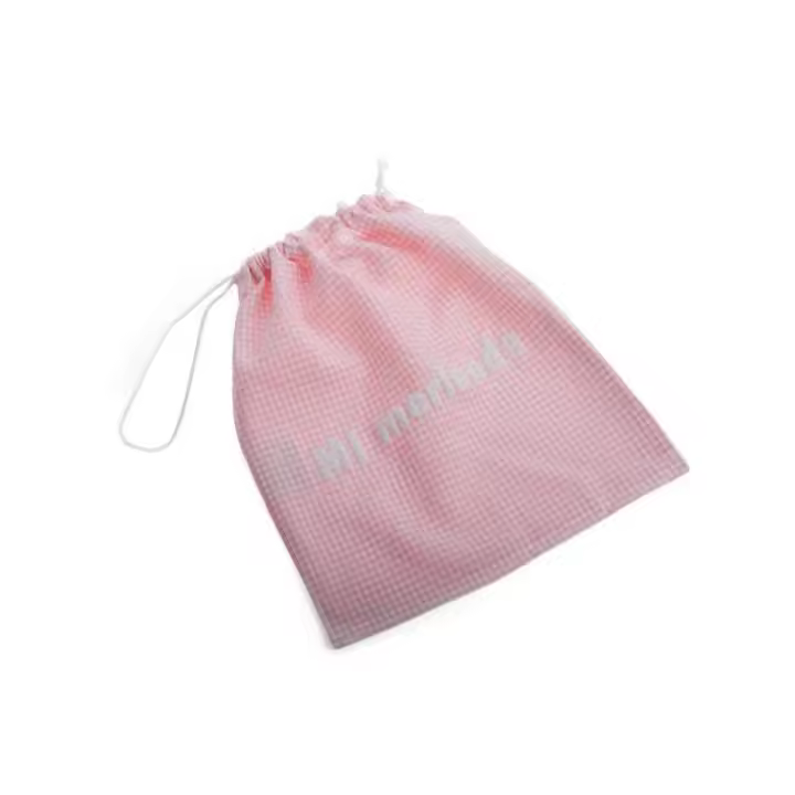 Gamberritos Bolsa Merienda Cuadritos 25×30 Rosa - 1