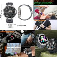 Reloj inteligente redondo HD V69 de 1,85 pulgadas (hacer y recibir llamadas), batería de 710 mAh, reloj inteligente con rastreador de actividad física para Android y iPhone, reloj digital resistente al agua hasta 5 ATM y podómetro - details 1