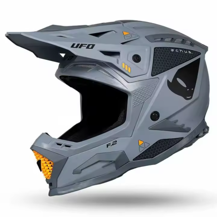 Ufo Casco Off-road Echus Gris Adulto - 1