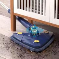 Fregona triangular ajustable de 360 grados para limpieza de ventanas, mopa de microfibra con mango de 1,3 m, limpiaparabrisas de vidrio autoescurrido, Kit de limpieza de ventanas de pared. - details 4