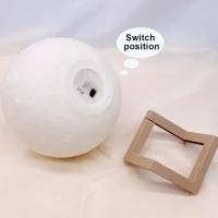 Lámpara De Luna LED 8cm Luz Nocturna Con Base Regalo Para Niños Decoración Para Dormitorio Luz De Noche Con Estrellas - details 7