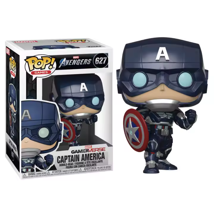 Figura Pop Marvel Avengers Game Captain America Stark Tech S-Figura de Vinilo Coleccionable - Idea de Regalo- Mercancia Oficial - Juguetes para Niños y Adultos - Movies Fans - Muñeco para Coleccionistas y Exposición - 1