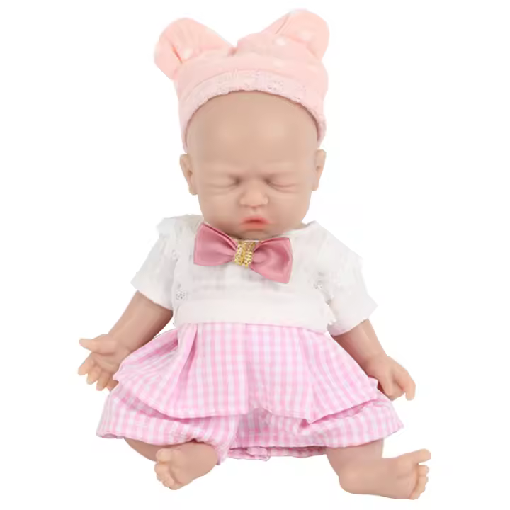 Muñeca De Bebé Reborn De Silicona 100% IVITA 7" Realista Para Niñas Juguete Educativo Anti-Stress Muñeca De Tamaño Miniatura Dormida - 1