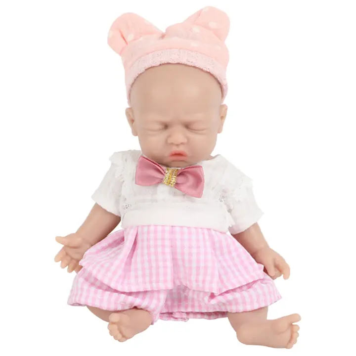 Muñeca De Bebé Reborn De Silicona 100% IVITA 7" Realista Para Niñas Juguete Educativo Anti-Stress Muñeca De Tamaño Miniatura Dormida - 1