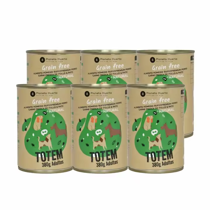 Planeta Huerto Pack 6 X Comida Húmeda Grain Free Superpremium para Perro Pollo y Pato 380 G - 1