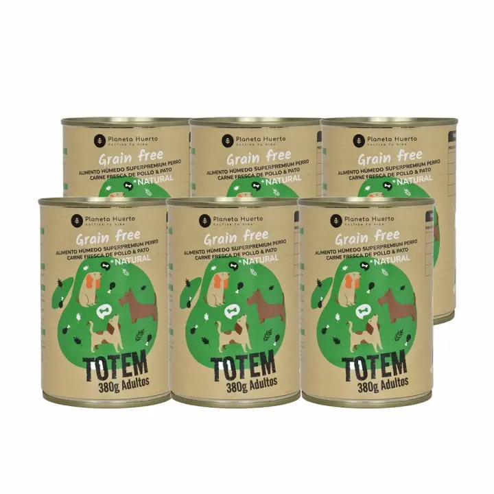 Planeta Huerto Pack 6 X Comida Húmeda Grain Free Superpremium para Perro Pollo y Pato 380 G - 1