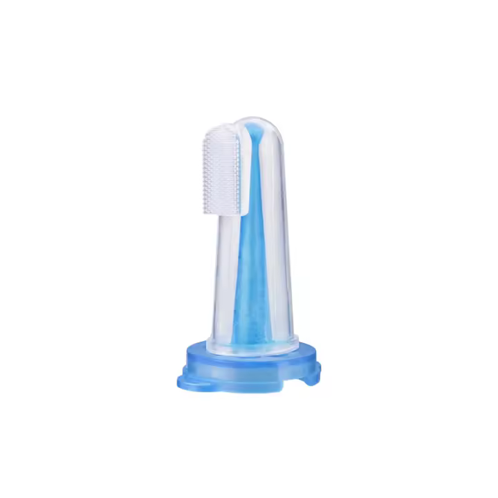 Dedil de silicona para diente y encías de bebé con caja higiénica. REER - 1
