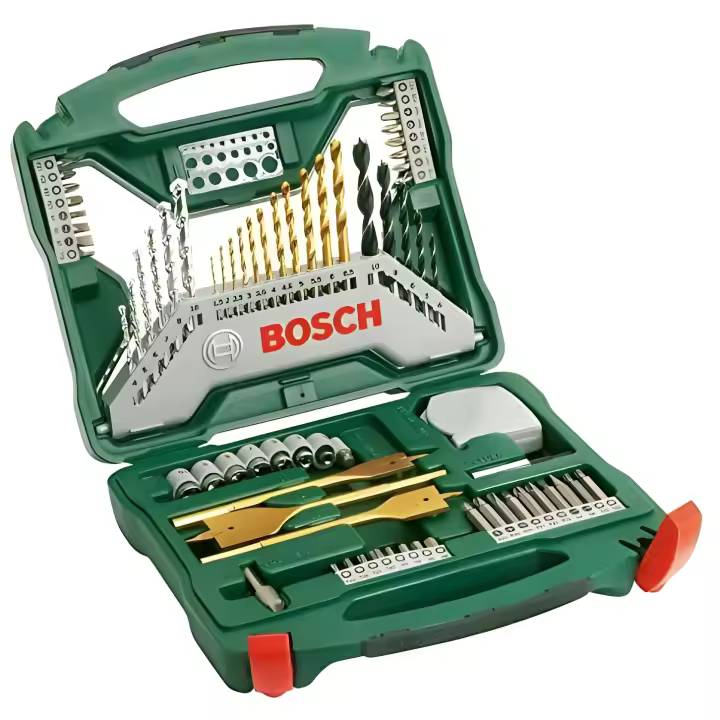 Bosch Maletín X-Line 70 Unidades para Taladrar y Atornillar en Madera, Piedra y Metal - 1