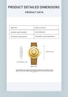 Reloj De Cuarzo Para Hombre DOM 1753 Diseño Creativo Resistente Al Agua Con Correa De Cuero Malla De Acero Inoxidable Estilo Formal - details 15