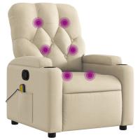 vidaXL Sillón de masaje reclinable de tela Gris claro, Gris oscuro, Negro Sillon Dormitorio Sillon Comodos Silla Relax Sillón Sofá - details 3
