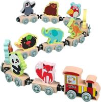 Juguetes De Tren De Madera Magnéticos Montessori Para Niños Set De Aprendizaje Temprano Con Animales Frutas Y Colores Juguete Educativo Para El Desarrollo Cognitivo - details 16