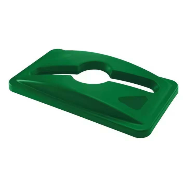 Rubbermaid Tapa de reciclaje mixto Slim Jim® verde - 1