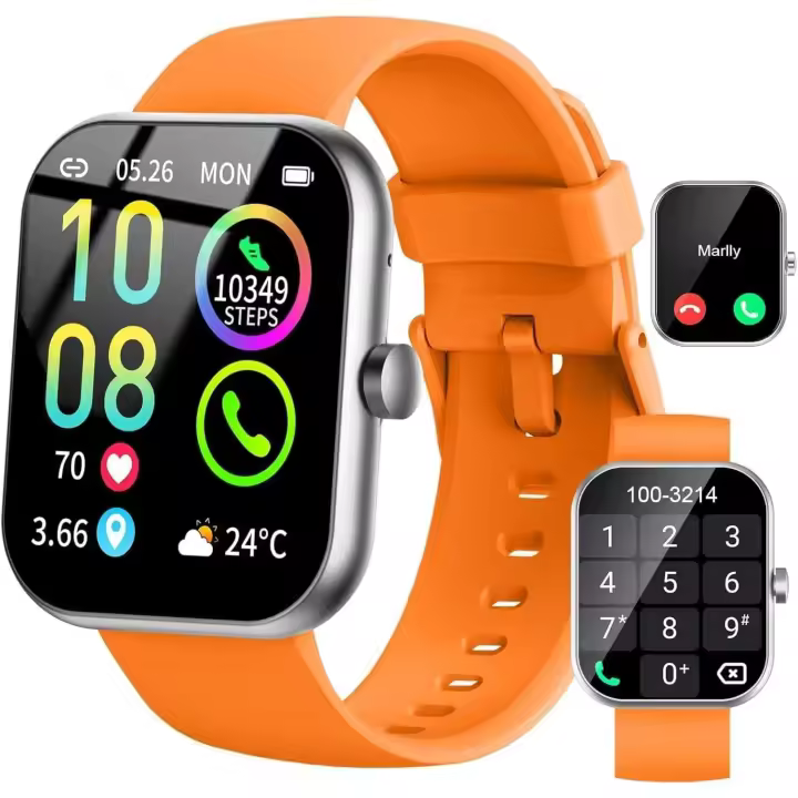 Reloj Inteligente Hombre Mujer, 1.91" Smartwatch Llamadas Bluetooth, Pulsera Actividad con Pulsómetro/Monitor de Sueño/Podómetro, 110+ Modos Deportivos, Impermeable IP68 Smart Watch para iOS Android - 1
