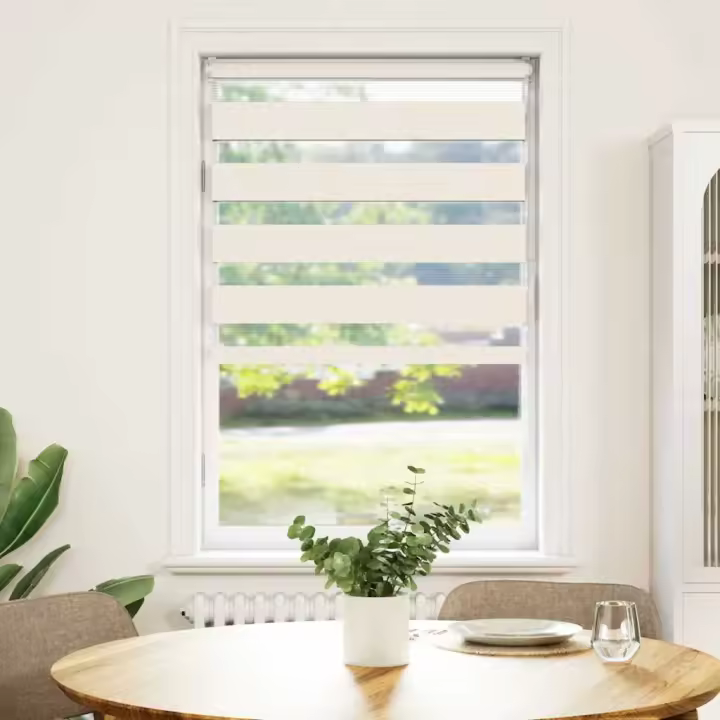 Estor cebra beige mármol tejido ancho 75,9 cm poliéster - 1