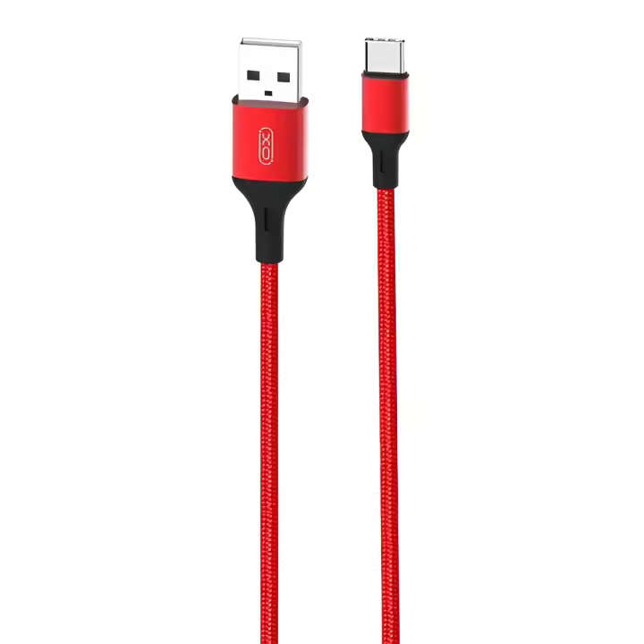 Xo cable usb a macho a tipo c - 2.4a - carga + transmision de datos alta velocidad - 1m - color rojo - 1