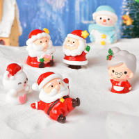 Muñecos De Navidad Santa Claus Y Payaso De Resina Para Adornos De Coche Y Escritorio Regalos De Manualidades De La Casa Decoración De Fiesta De Navidad - details 0