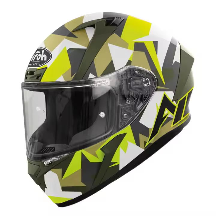 Airoh Casco Integral Valor Army Amarillo,Blanco,Negro,Dorado Adulto - 1