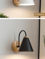 Iluminación De Pared Nórdica Luz De Noche Para Dormitorio Y Sala De Estar Decoración De Madera Retro Lámpara De Interior LED Moderna - details 10