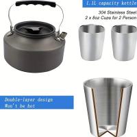 Kit de Cocina para Acampar BOPORO - 15pcs, Utensilios de Cocina Portátiles, Olla Sartén Hervidor para Camping - details 2