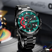 Reloj De Pulsera Curren 8402 Para Hombre Estilo Casual Y De Negocios Cronógrafo De 6 Manos Acero Inoxidable Resistente Al Agua - details 20