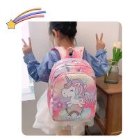 Mochila De Gran Capacidad Para Niñas De Jardín De Infantes Dibujos Animados Unicornio Lindo Mochila De Moda Para Escuela Exterior - details 2
