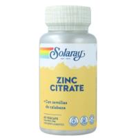Solaray ZINC CITRATO 60 Cápsulas-Suplemento alimenticio 100% natural-LINEA HOMBRE-Potenciador natural-Con semillas de calabaza - details 1
