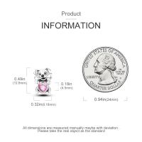 Encantos De Lurpa Con Forma De Pollo Y Corazón Pendientes De Plata Para Manualidades Joyería Original Para Mujeres DIY - details 44