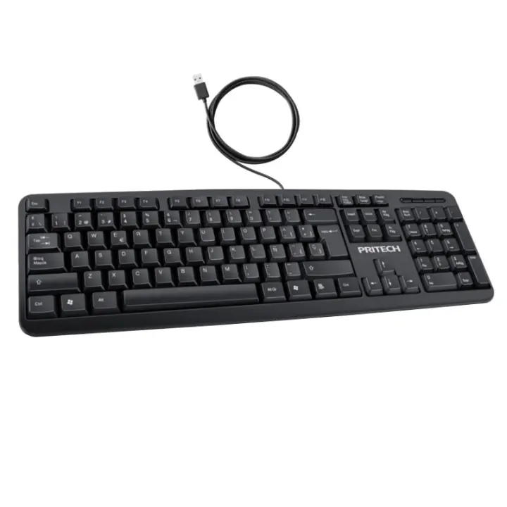 Teclado USB,  Teclado Español con Letra Ñ Para PC Silencioso con 105 teclas (Teclado con cable) - 1