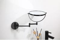 Espejo De Maquillaje De Aluminio Negro Montado En La Pared Con Ampliación De 8 Pulgadas Doble Cara Espejo De Cosméticos Para Dama Regalo Moderno - details 7