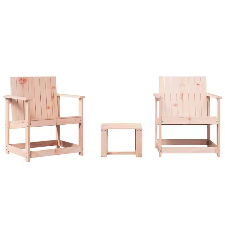 Juego de muebles de Jardín 3 pzas Madera maciza Abeto Douglas - 1