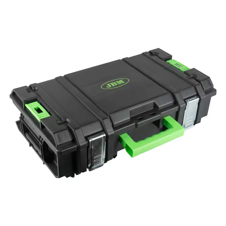 JBM 54520 CAJA PARA HERRAMIENTAS APILABLE CON 2 ORGANIZADORES LATERALES DE PIEZAS (11 COMPARTIMENTOS) - 1