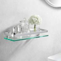 Baño de aluminio estante vidrio templado rectángulo 1 capa extra gruesa plata arenado montaje en pared - details 0