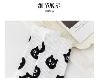 Calcetines De Mujer Diseño Nuevo Con Dibujos De Gatos Divertidos Calcetines Casuales Gruesos Y Calientes Para Otoño Invierno Regalo De Navidad - details 10