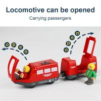 Tren Eléctrico Magnético Con Muñeca De Juguetes Compatible Con Vías De Madera Para Niños Vehículo De Acción Diecast Sin Batería Material ABS - details 4